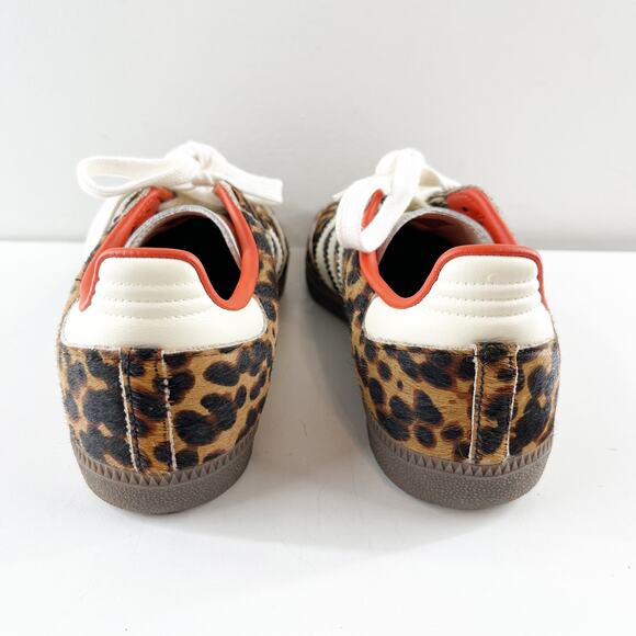 adidas samba Leopard Print Sneakers with Red and White Accents - Picture 4 of 7